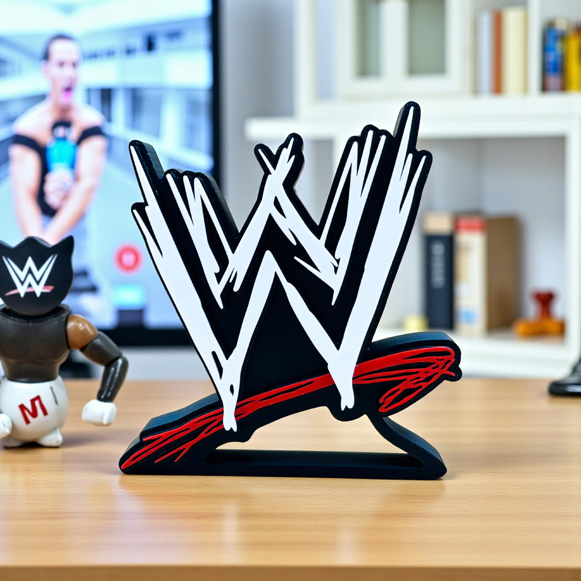 Nostalgic WWE Theme logo Table Top for Home Decor , Showpiece and Collectable