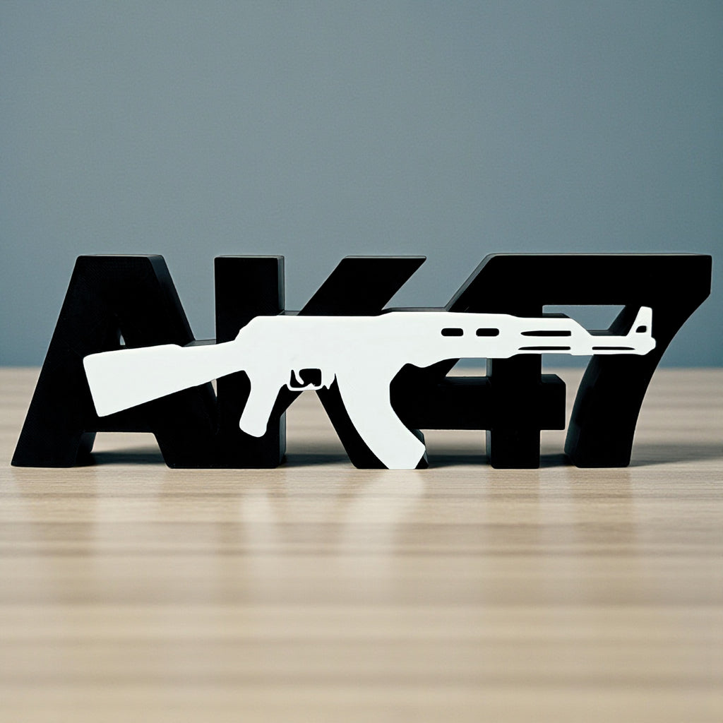 Cool Aesthetic AK-47 Theme Table Top for Home Decor and Collectable Item