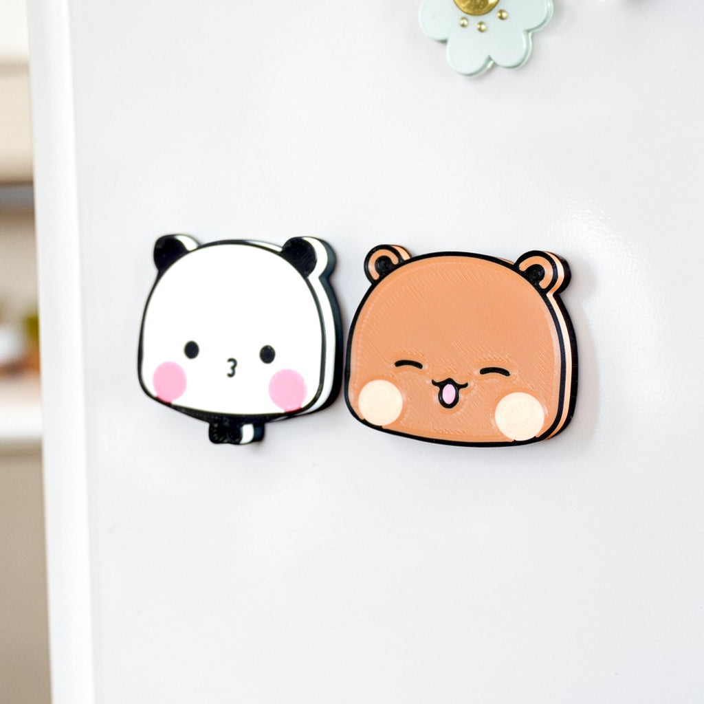 Bubu & Dudu Cute Couple Fridge Magnets – Kawaii Duo Magnet Set