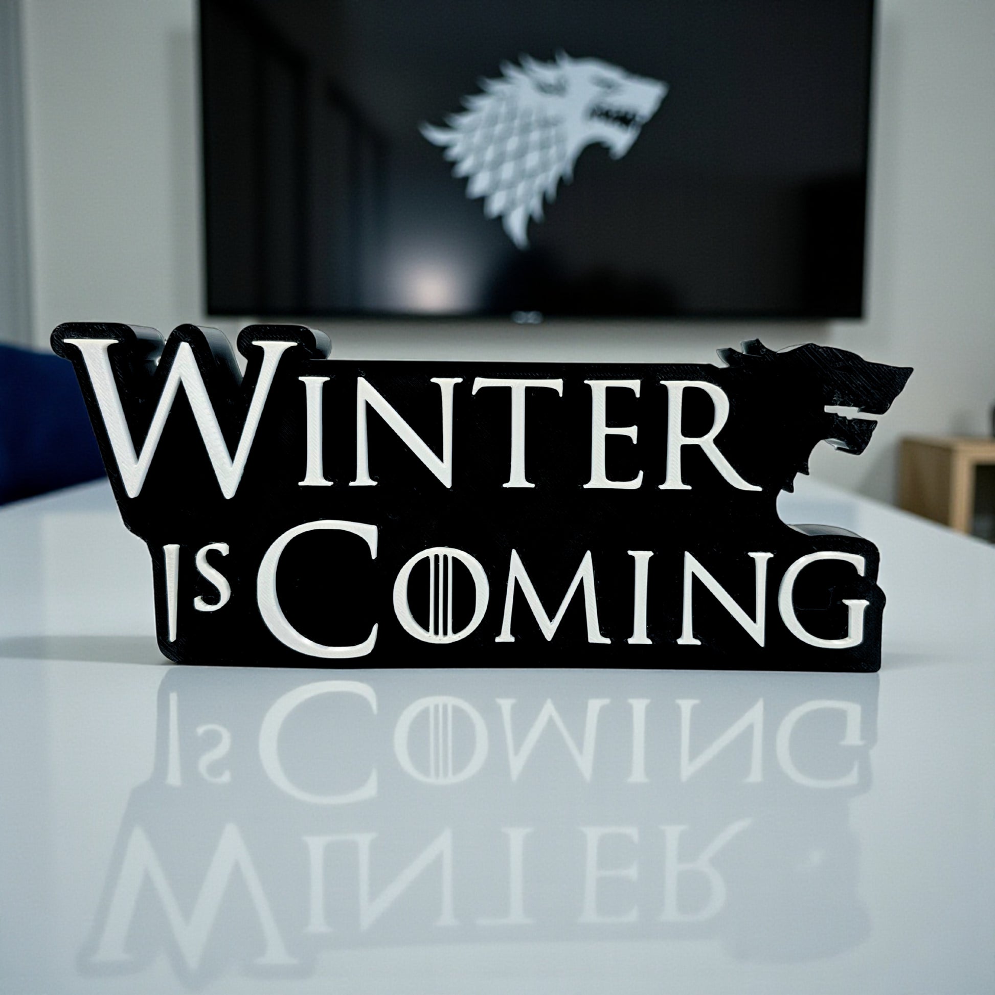 GOT THEME WINTER IS COMING TABLETOP, HOME DECOR, WALL HANGING, PLASTIC & DURABLE TABLETOP