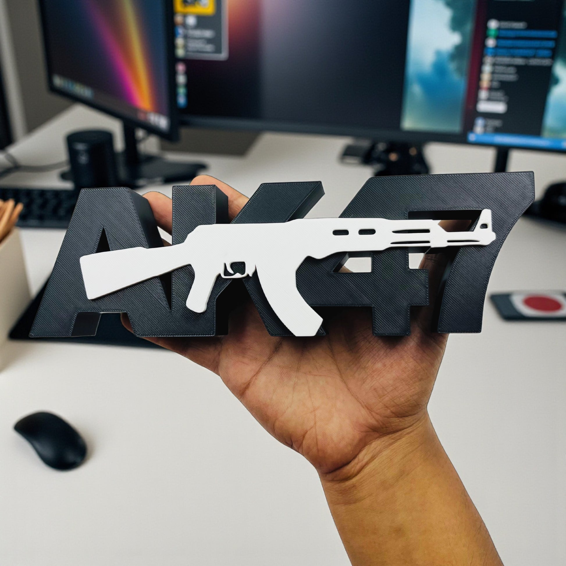 Cool Aesthetic AK-47 Theme Table Top for Home Decor and Collectable Item