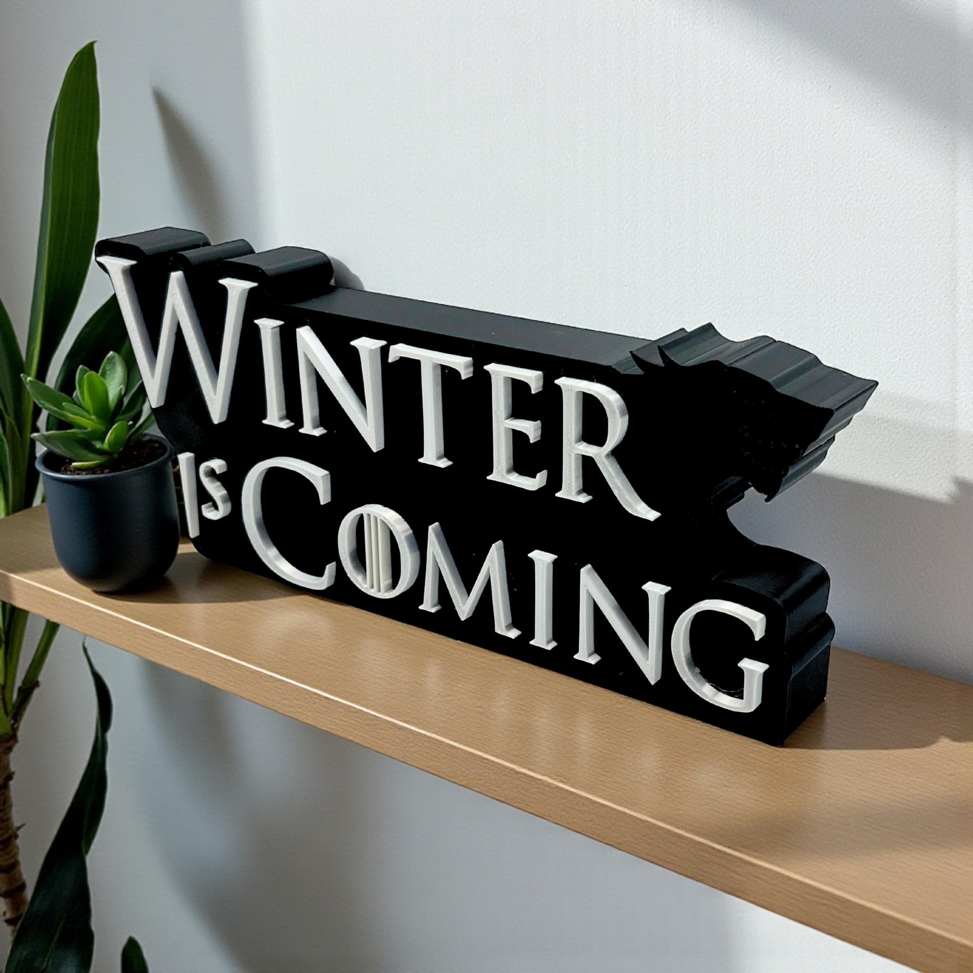 GOT THEME WINTER IS COMING TABLETOP, HOME DECOR, WALL HANGING, PLASTIC & DURABLE TABLETOP