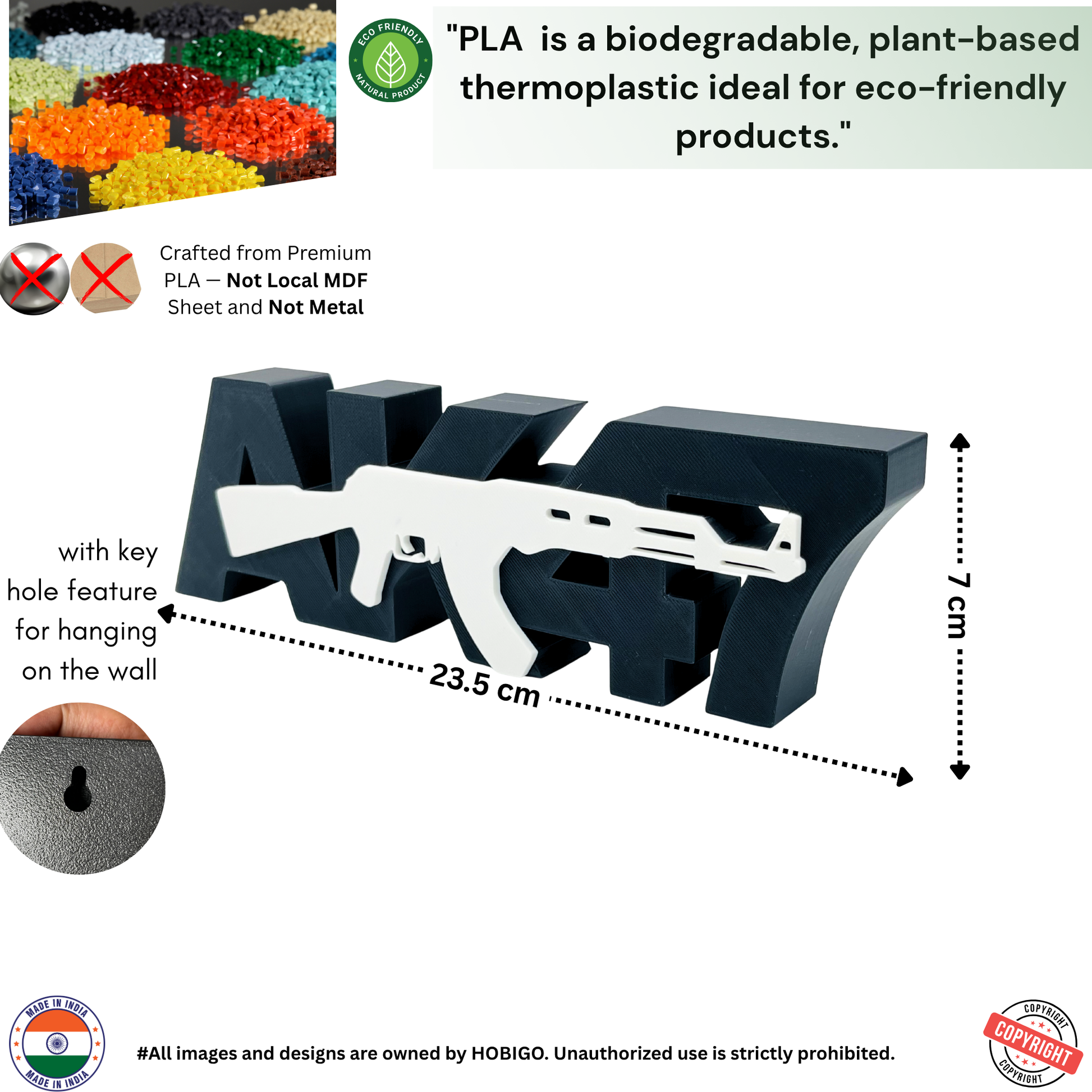 Cool Aesthetic AK-47 Theme Table Top for Home Decor and Collectable Item