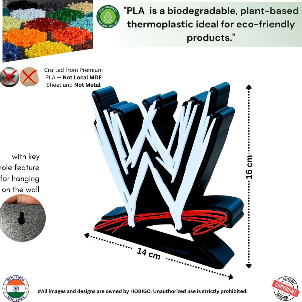 Nostalgic WWE Theme logo Table Top for Home Decor , Showpiece and Collectable