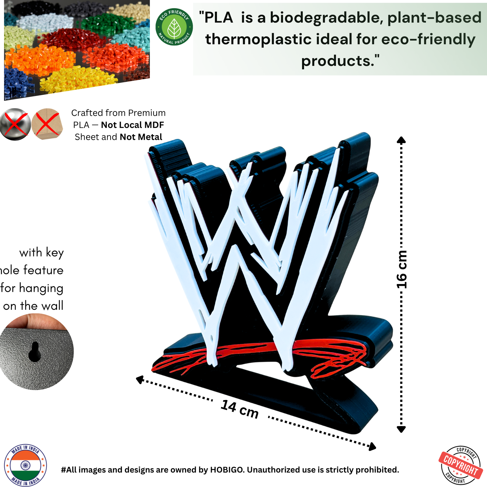 Nostalgic WWE Theme logo Table Top for Home Decor , Showpiece and Collectable