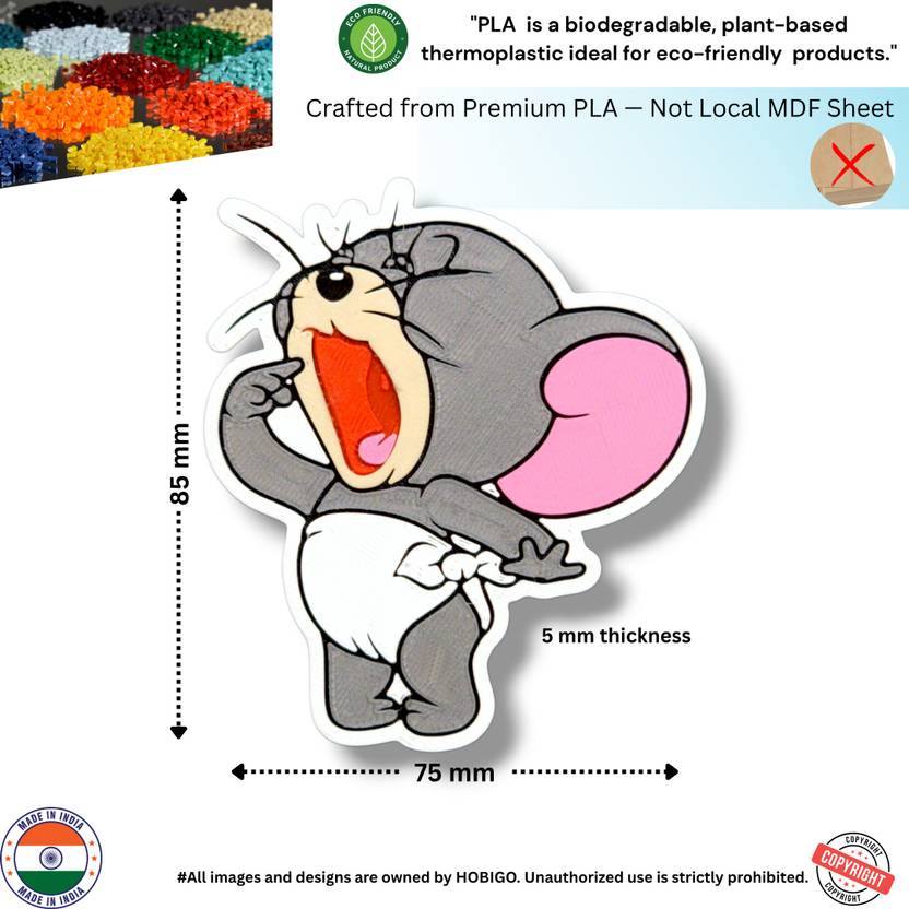 3D Tom and Jerry Nibbles Mouse Fridge Magnet | Pack of 1