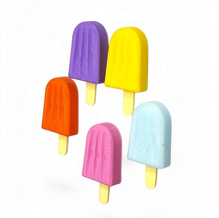 3D Popsicles Fridge Magnet Fridge Magnet Pack of 5 