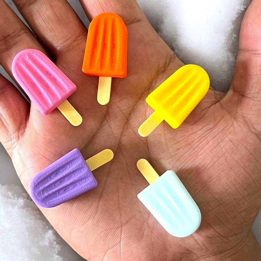 3D Popsicles Fridge Magnet Fridge Magnet Pack of 5 