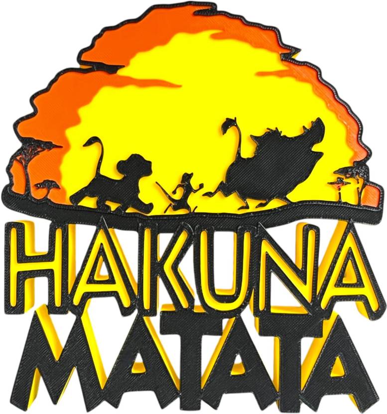 3D Hakuna Matata Lion King Theme Table Top