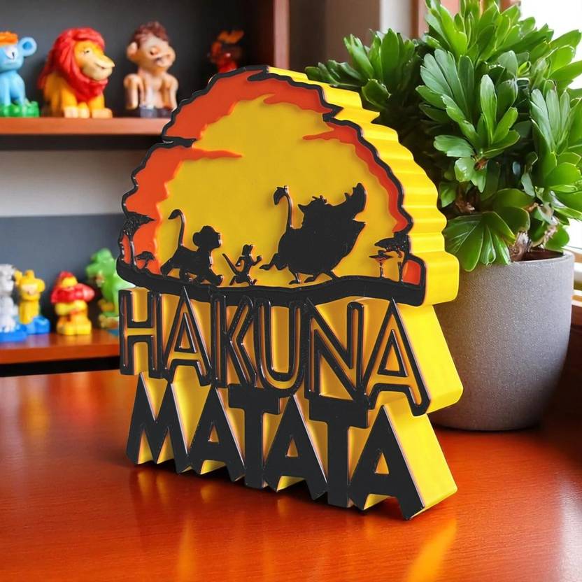 3D Hakuna Matata Lion King Theme Table Top