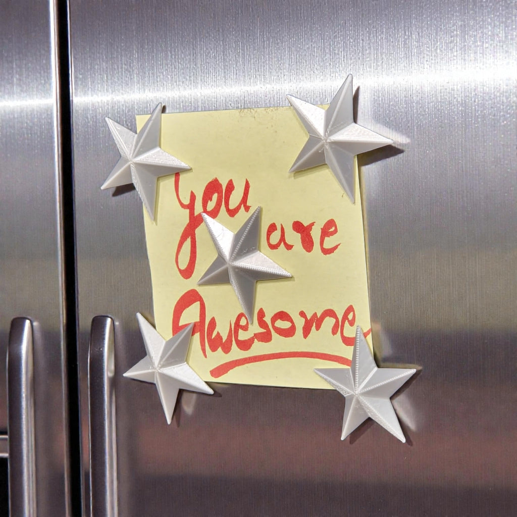Shiny Stars pack of 5 Fridge magnet, fridge and kitchen decor fridge magnets plastic