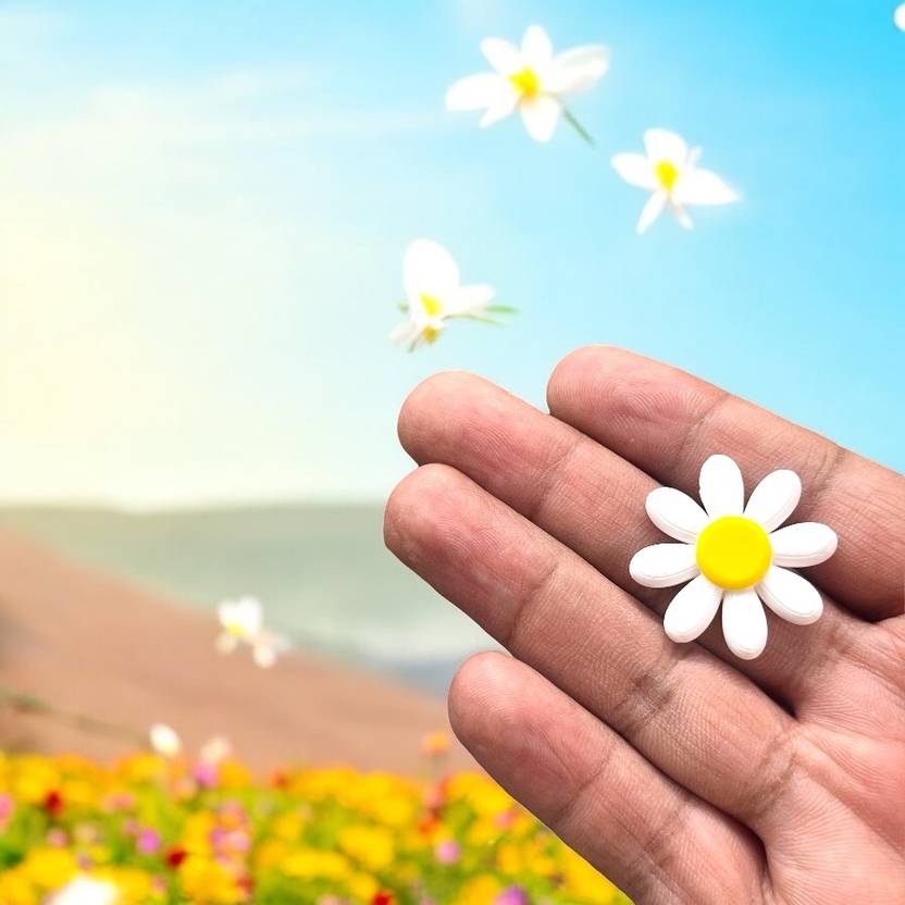 3D Floral Fridge Magnet Fridge Magnet Pack of 5  