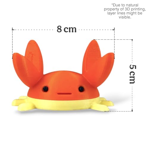HOBIGO Cute Crab Design Desktop Pen Holder, Orange and Yellow, Beach Theme Office Accessory|B0DYWHPJDZ