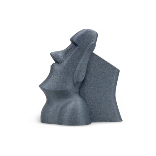 HOBIGO Moai Head Desk Organiser, Decorative Pen and Pencil Holder, Grey|B0DYPHYL5R
