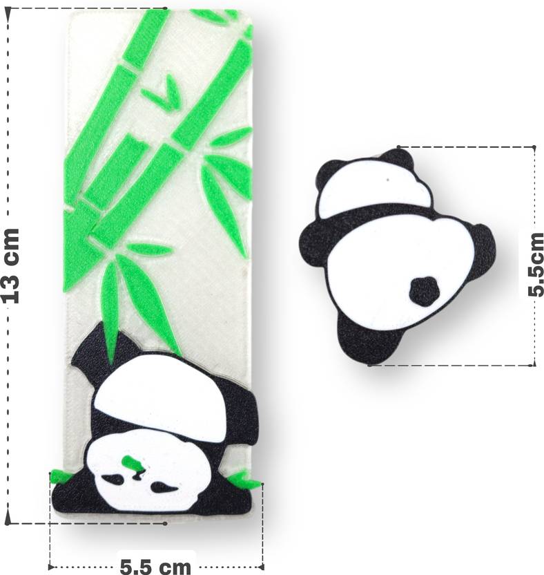 3D CUTE PANDAS, CLIMBING AND FALLING (PACK OF 2) Plastic Bookmark  