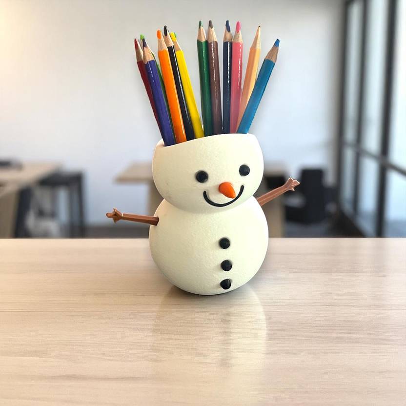 3D SNOWMAN THEME PENHOLDER AND DESK ORGANISER