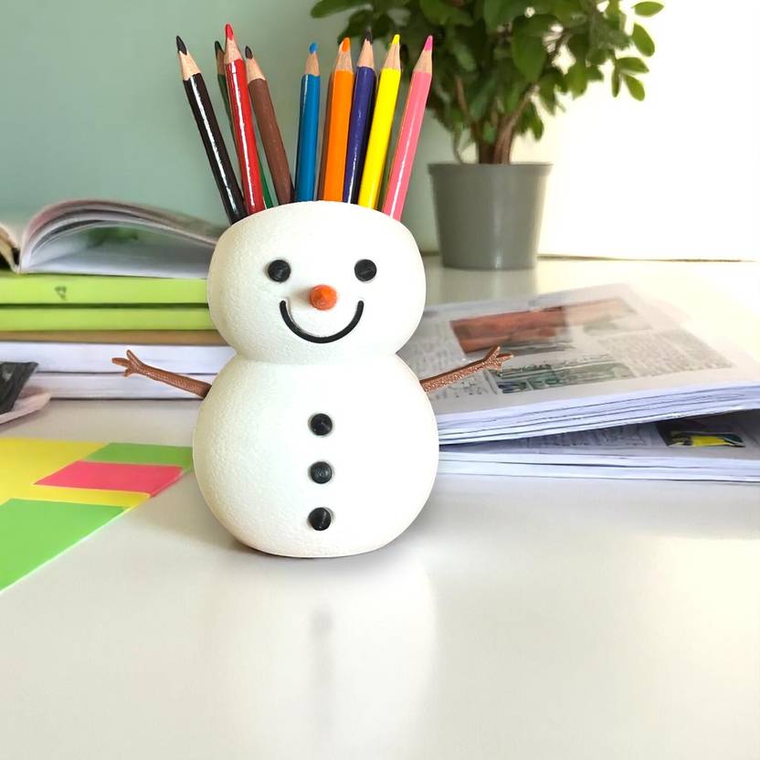 3D SNOWMAN THEME PENHOLDER AND DESK ORGANISER