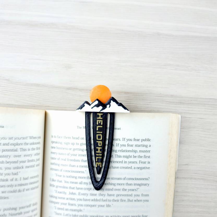 3D SUN & MOON PAPER-CLIP (PACK OF 2) Bookmark 