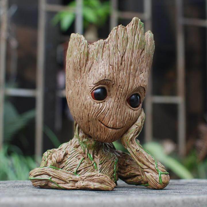Cute Baby Groot Planter for Home Decor 3D Printed