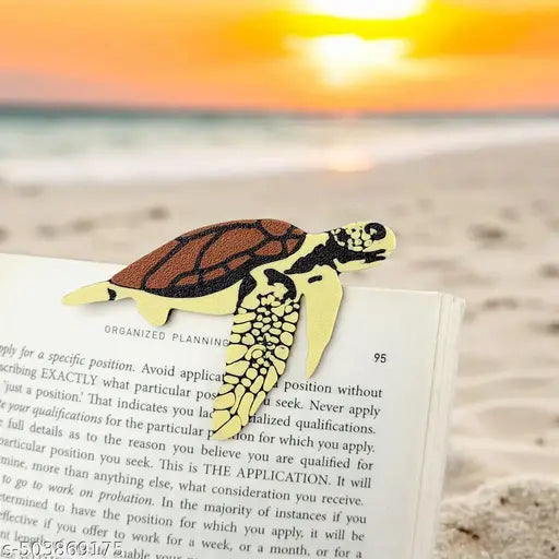 3D SHARK TURTLE THEME BOOKMARK WITH PAPER CLIP