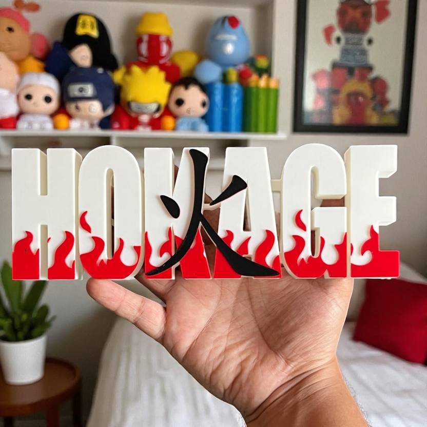 HOBIGO 3D Naruto Theme Hokage Logo Table Top Decorative Showpiece