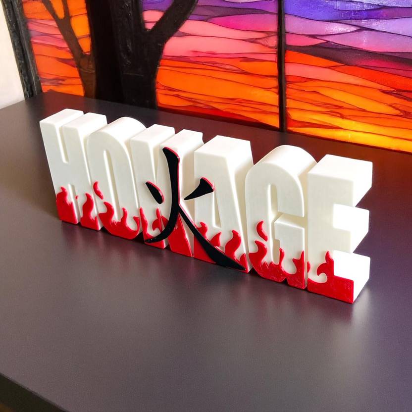 HOBIGO 3D Naruto Theme Hokage Logo Table Top Decorative Showpiece