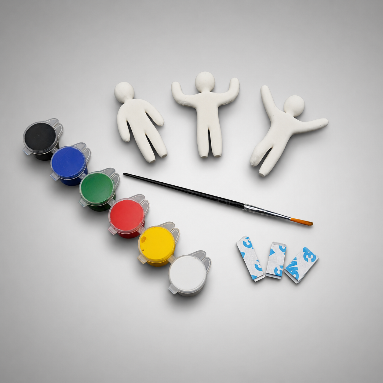 Meccha Chameleon DIY Dummy Painting Kit | 3 Blank Figures Combo | Paint & Decor Craft Set