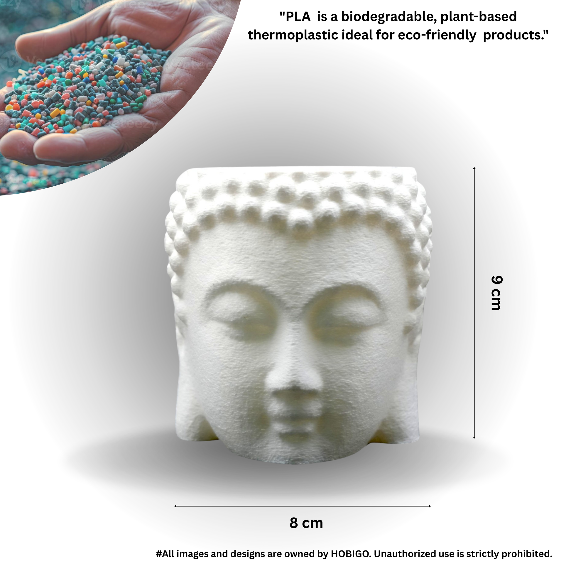 Golden & White Buddha Pen Holder – Aesthetic Zen Desk Organizer for Calm & Creative Workspaces