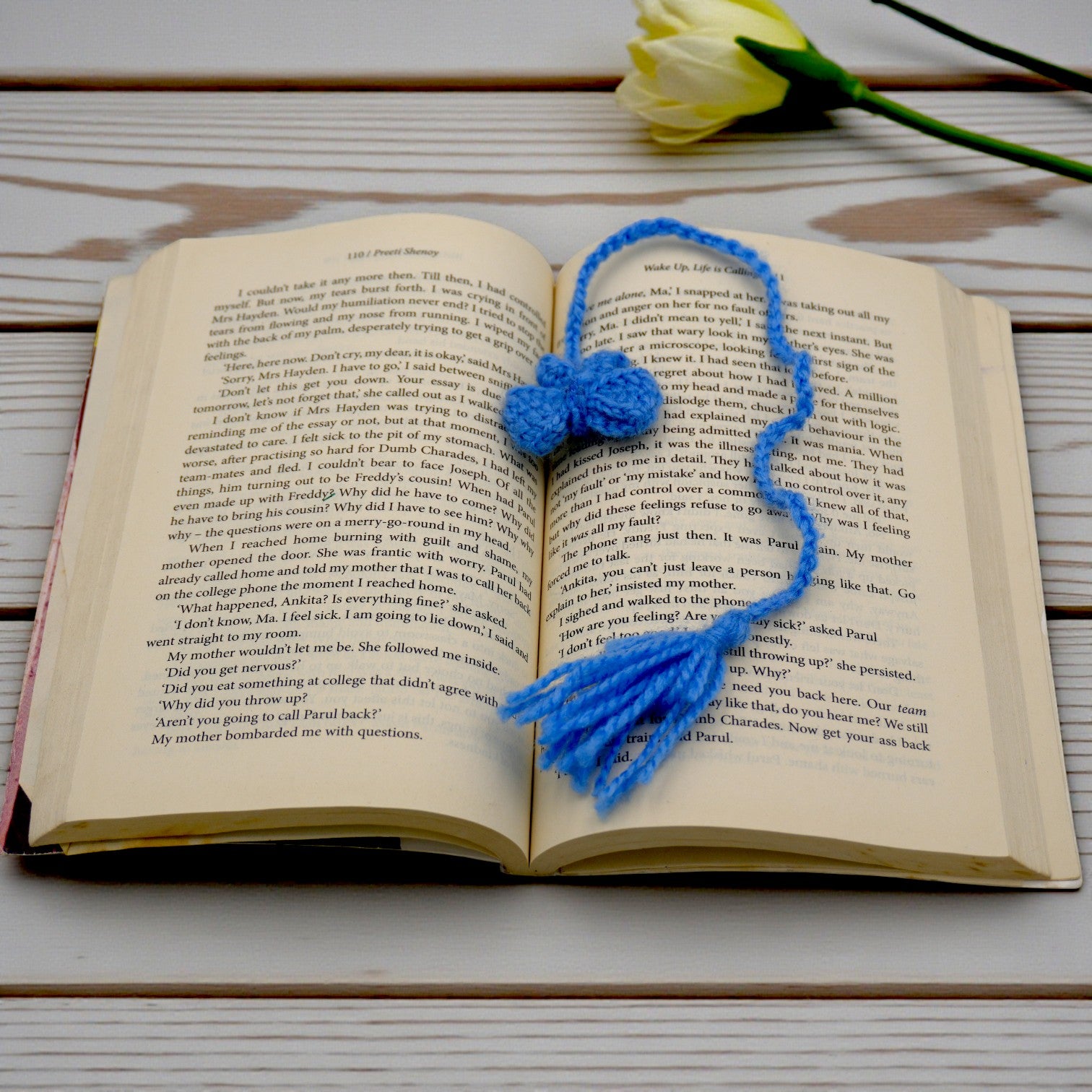 Handmade Crochet Flower Bookmark