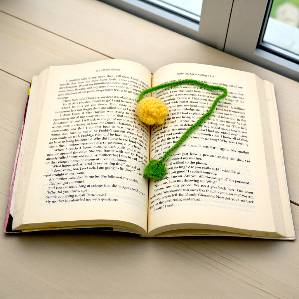 Handmade Crochet Flower Bookmark