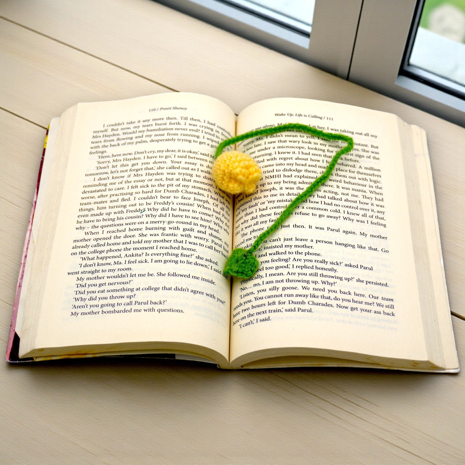 Handmade Crochet Flower Bookmark