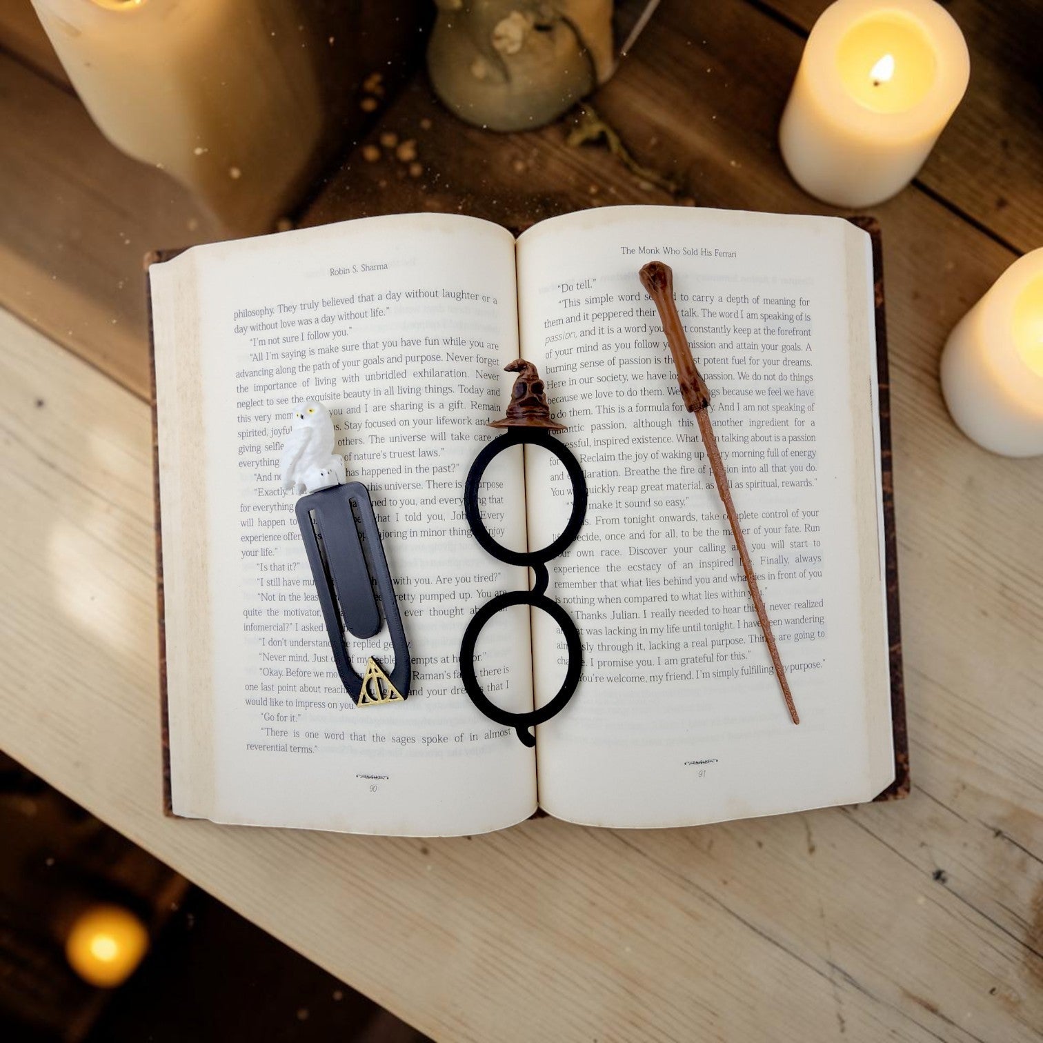 Vintage Wizard Reading Bookmark for Book Collection