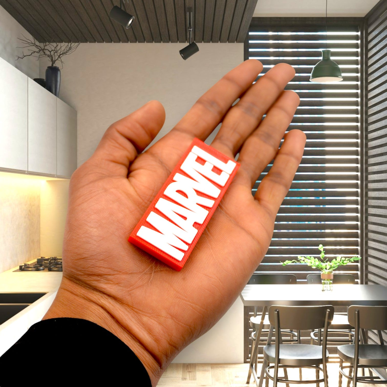 MARVEL LOGO FRIDGE MAGNET,HOME DECOR AND COLLECTIBLES