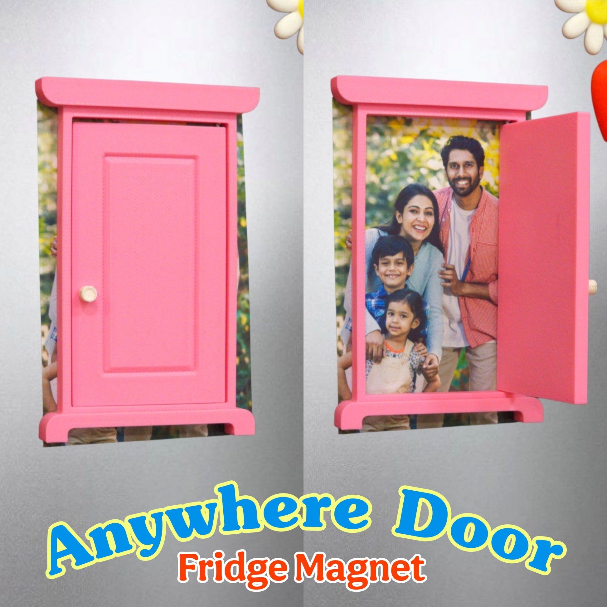 Anywhere Door Fridge Magnet Frame – Openable Photo Magnet with Secret Memory Reveal