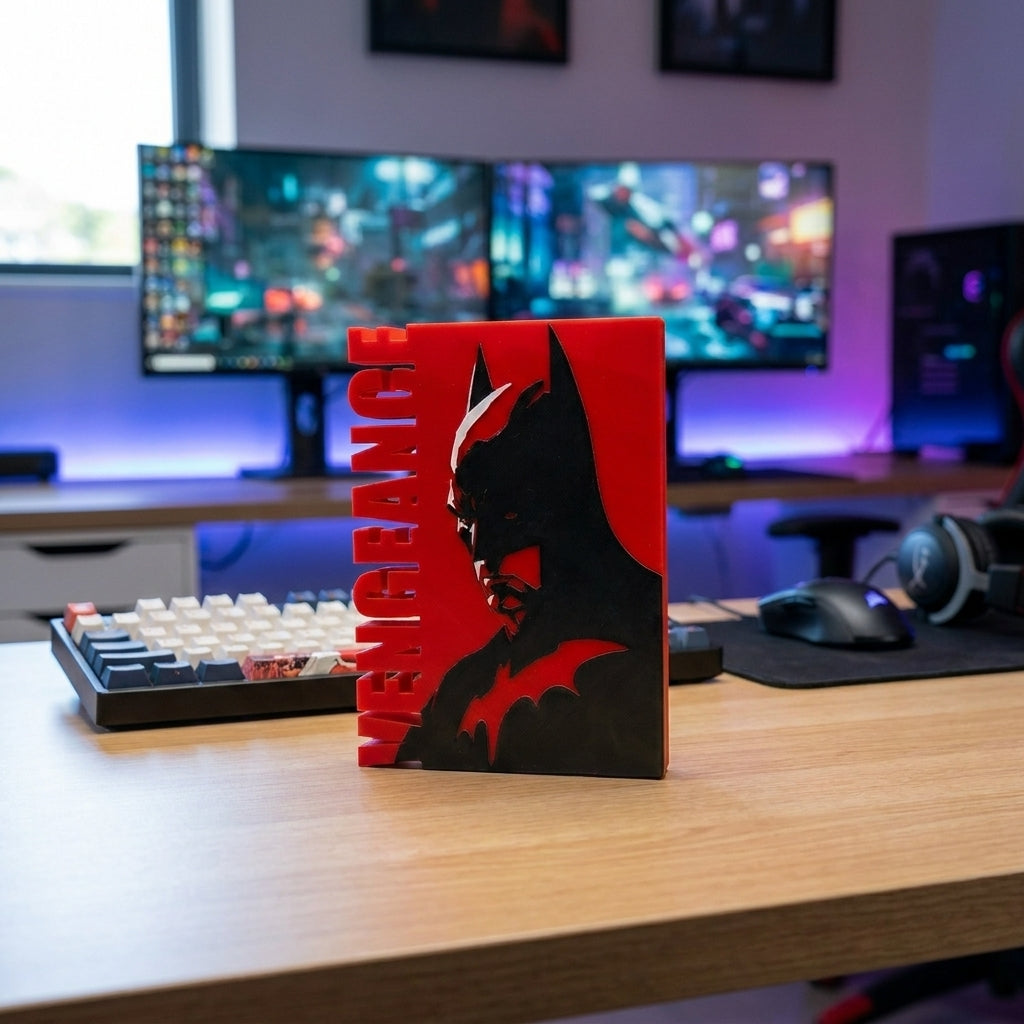 The Betman Dark Knight Inspired 3D Tabletop for Gaming and Desk Setups