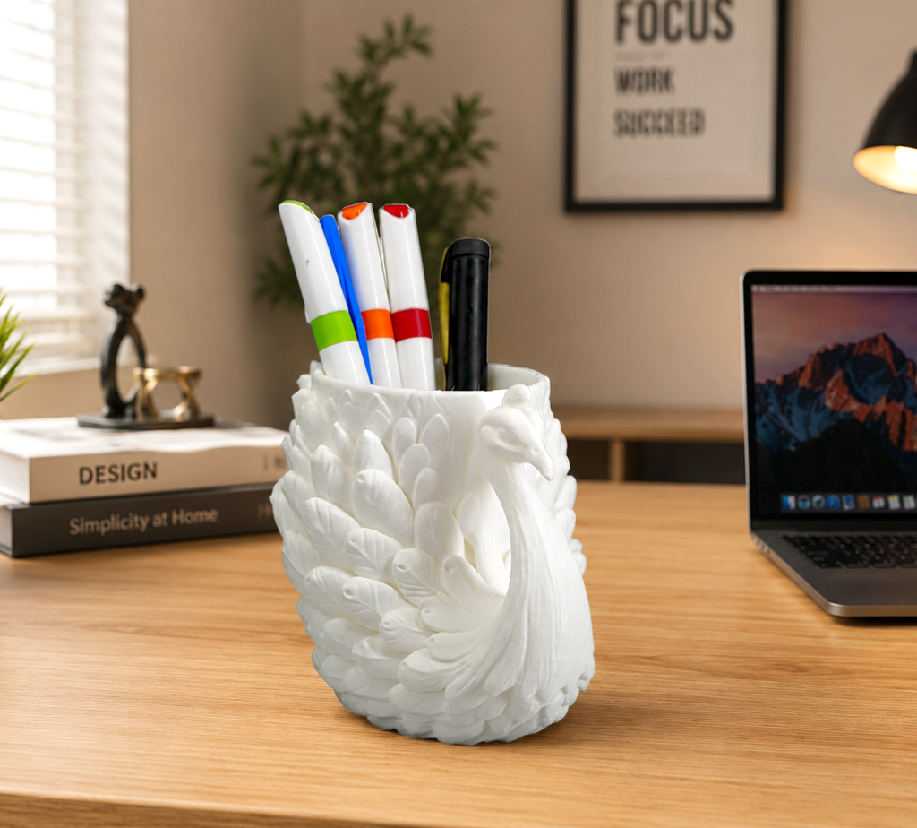 HOBIGO Peacock Pen Holder | Unique Gift for Students & Professionals