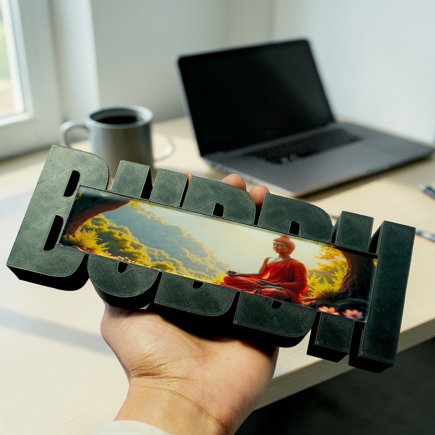 Buddha Table Top Display Spiritual Desk Decor for Home & Office
