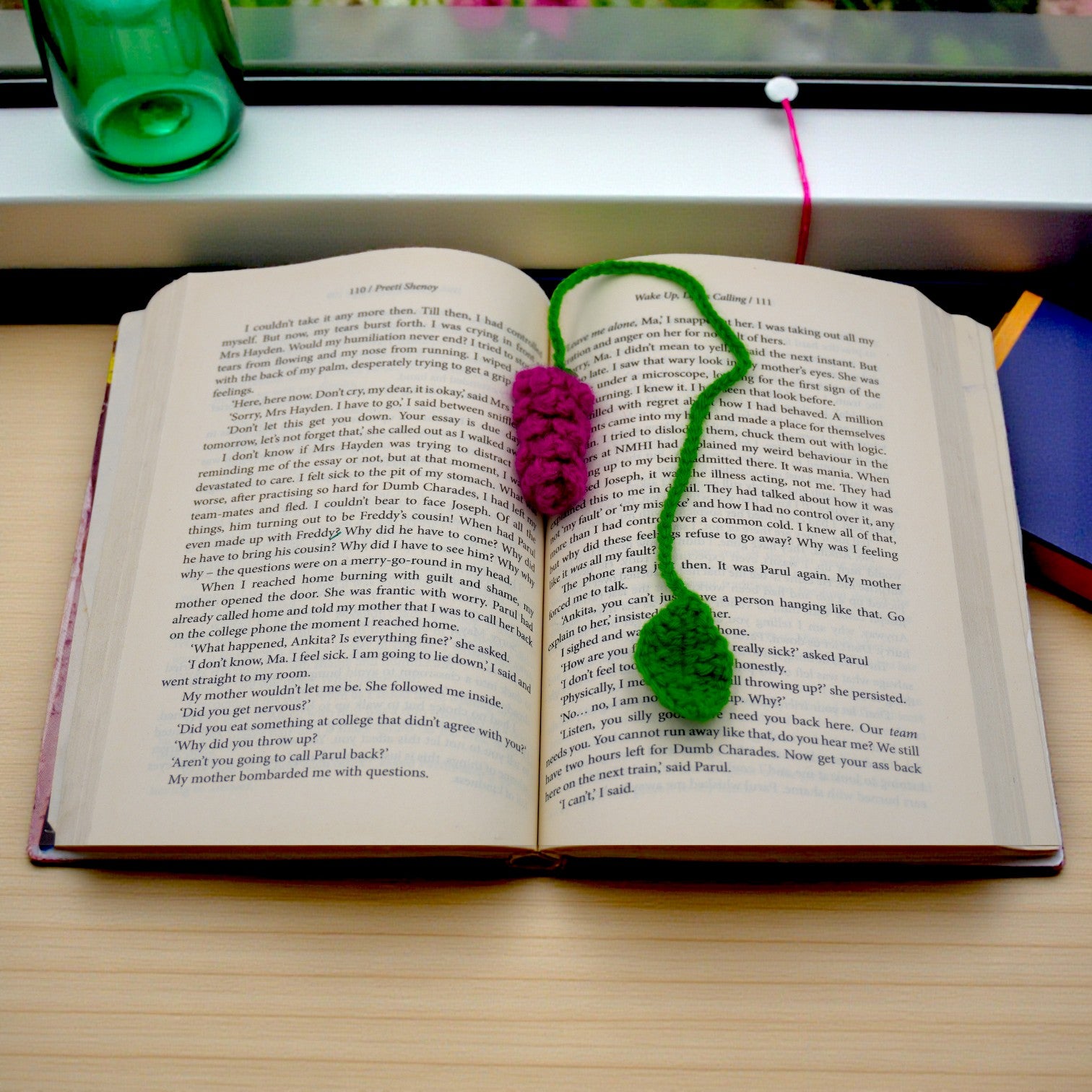 Handmade Crochet Flower Bookmark