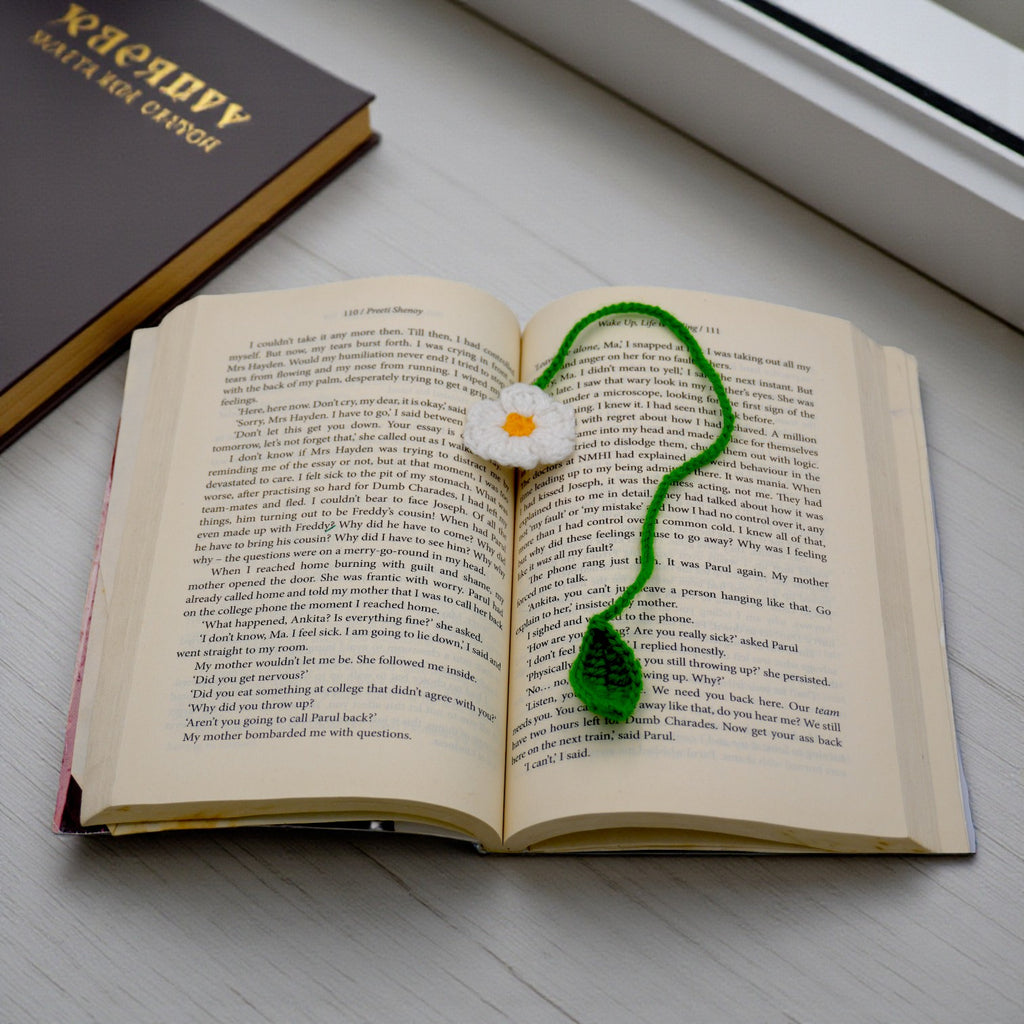 Handmade Crochet Flower Bookmark