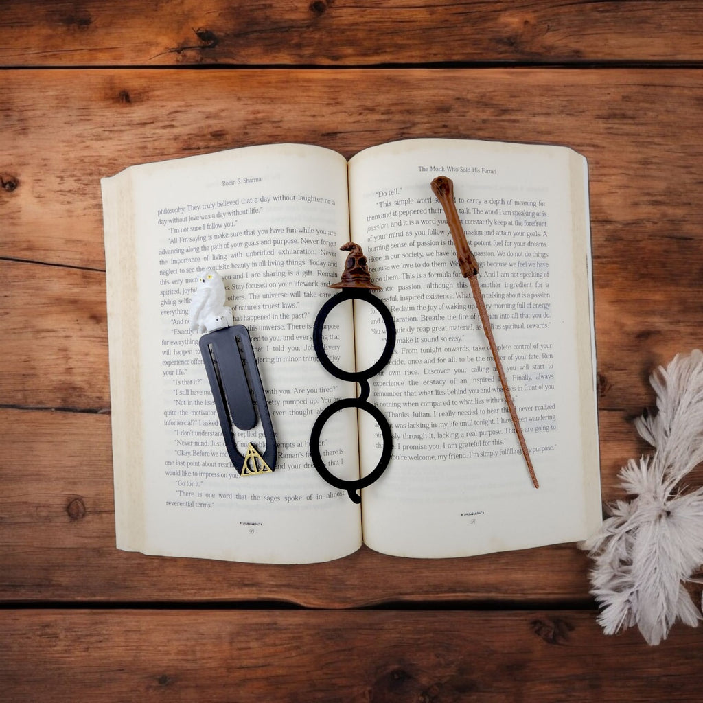 Vintage Wizard Reading Bookmark for Book Collection