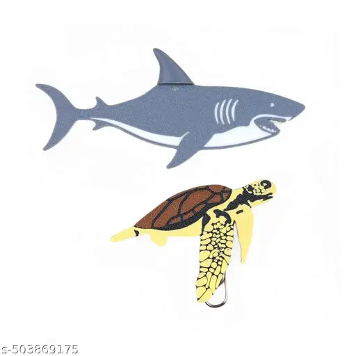 3D SHARK TURTLE THEME BOOKMARK WITH PAPER CLIP