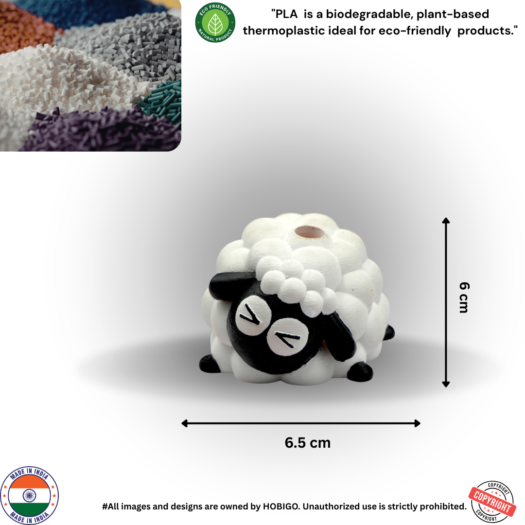 Cute Sleeping Sheep Pen Holder – Kawaii Desk Organizer | Mini Animal Pen Stand