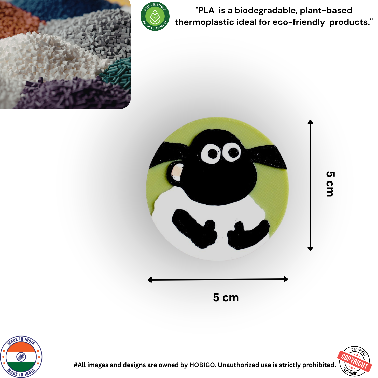 Cute Cartoon Sheep Fridge Magnet – Minimal Animal Decor | Kawaii Magnet.