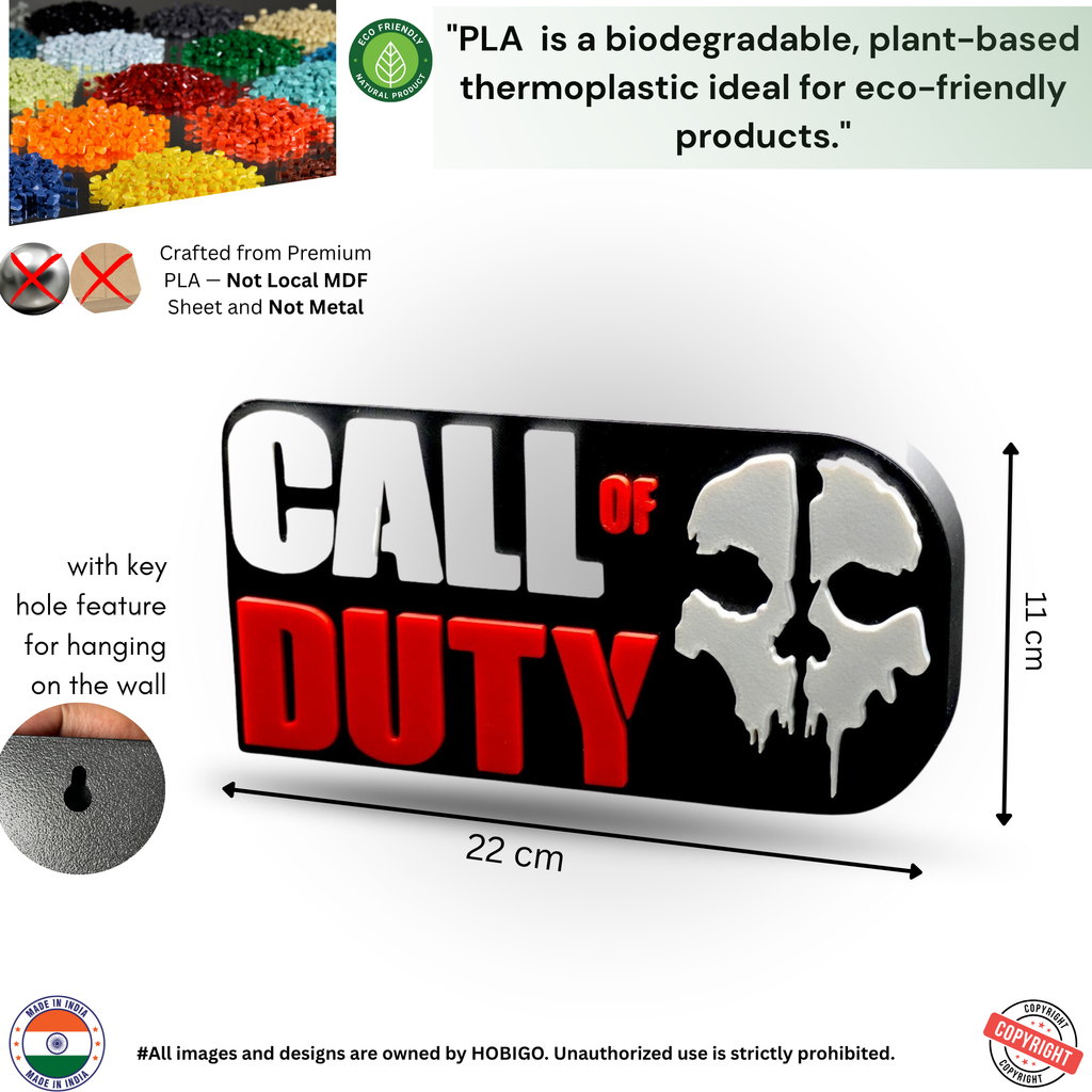 Call of Duty Skull Table Top | Gaming Desk Decor | COD Inspired Display