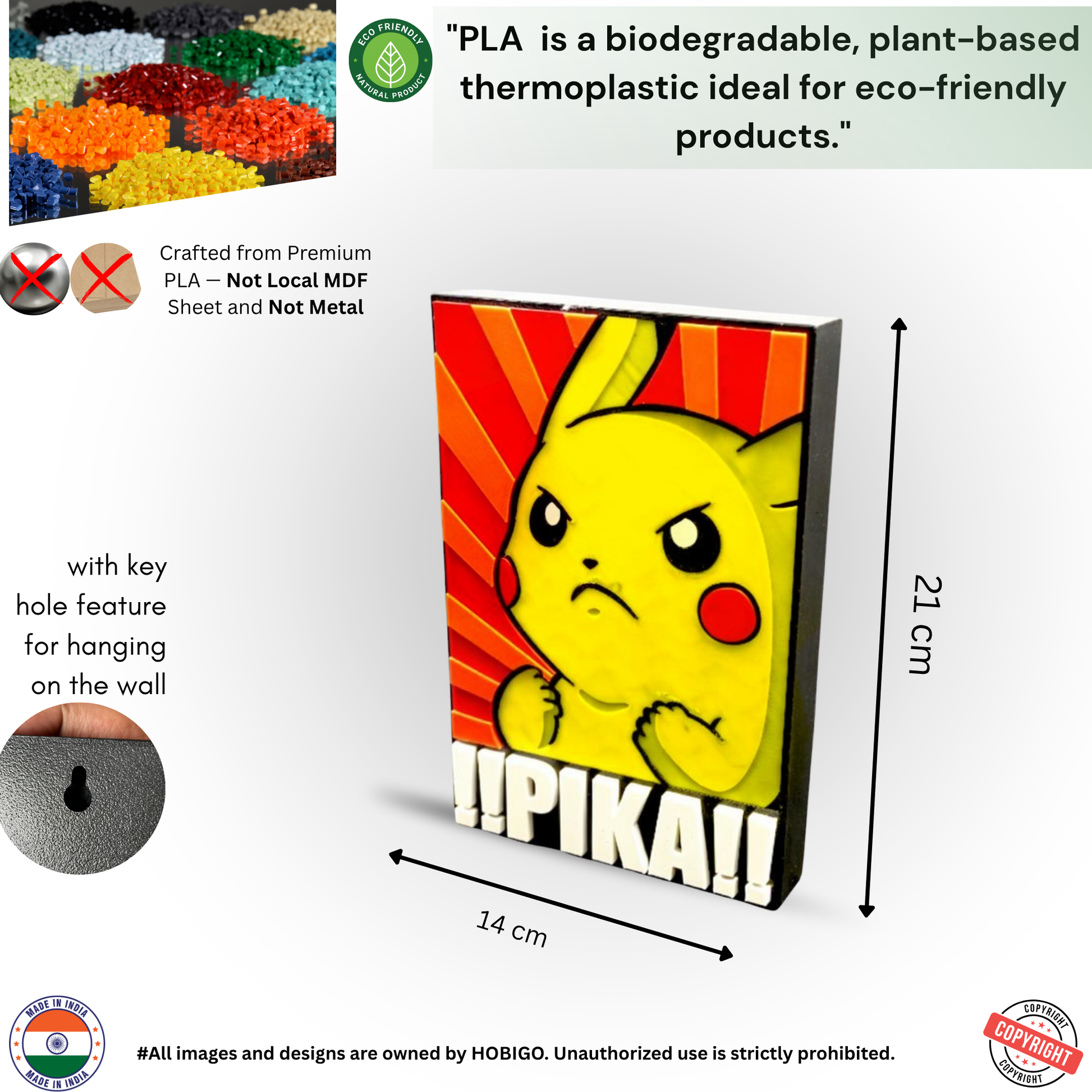 !!PIKA!! Angry Pikachu Tabletop | Aesthetic Anime Desk Decoration