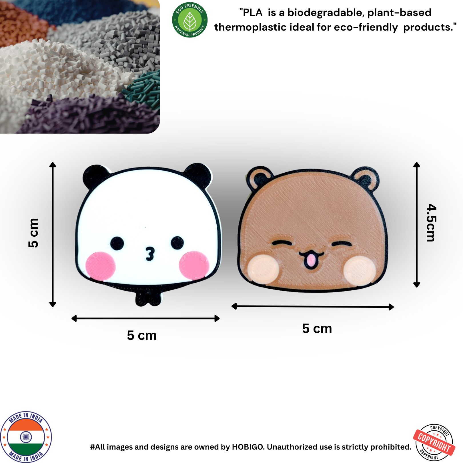 Bubu & Dudu Cute Couple Fridge Magnets – Kawaii Duo Magnet Set