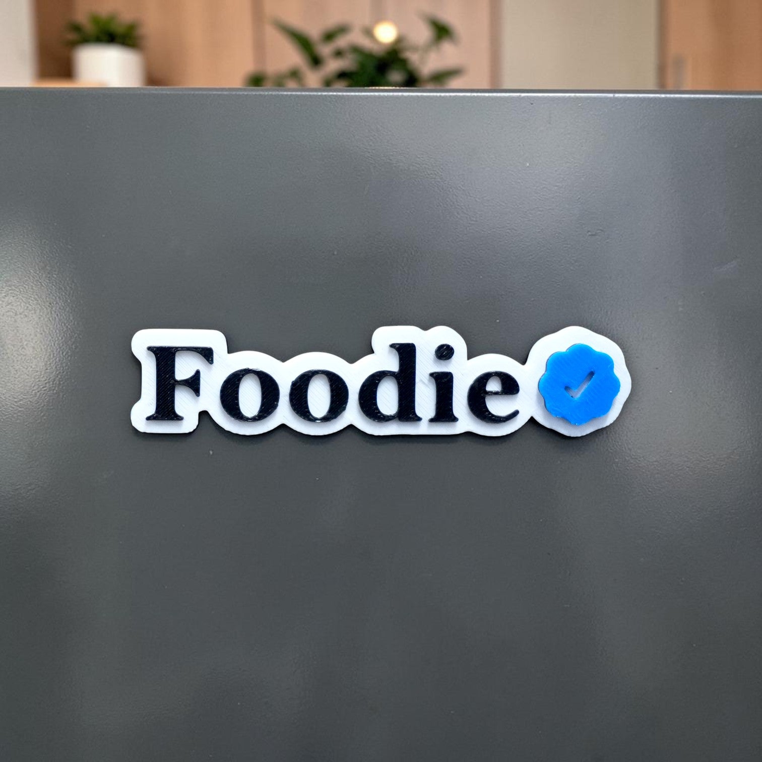 Verified Foodie Inspired 3D Printed Fridge Magnet for Food Lovers