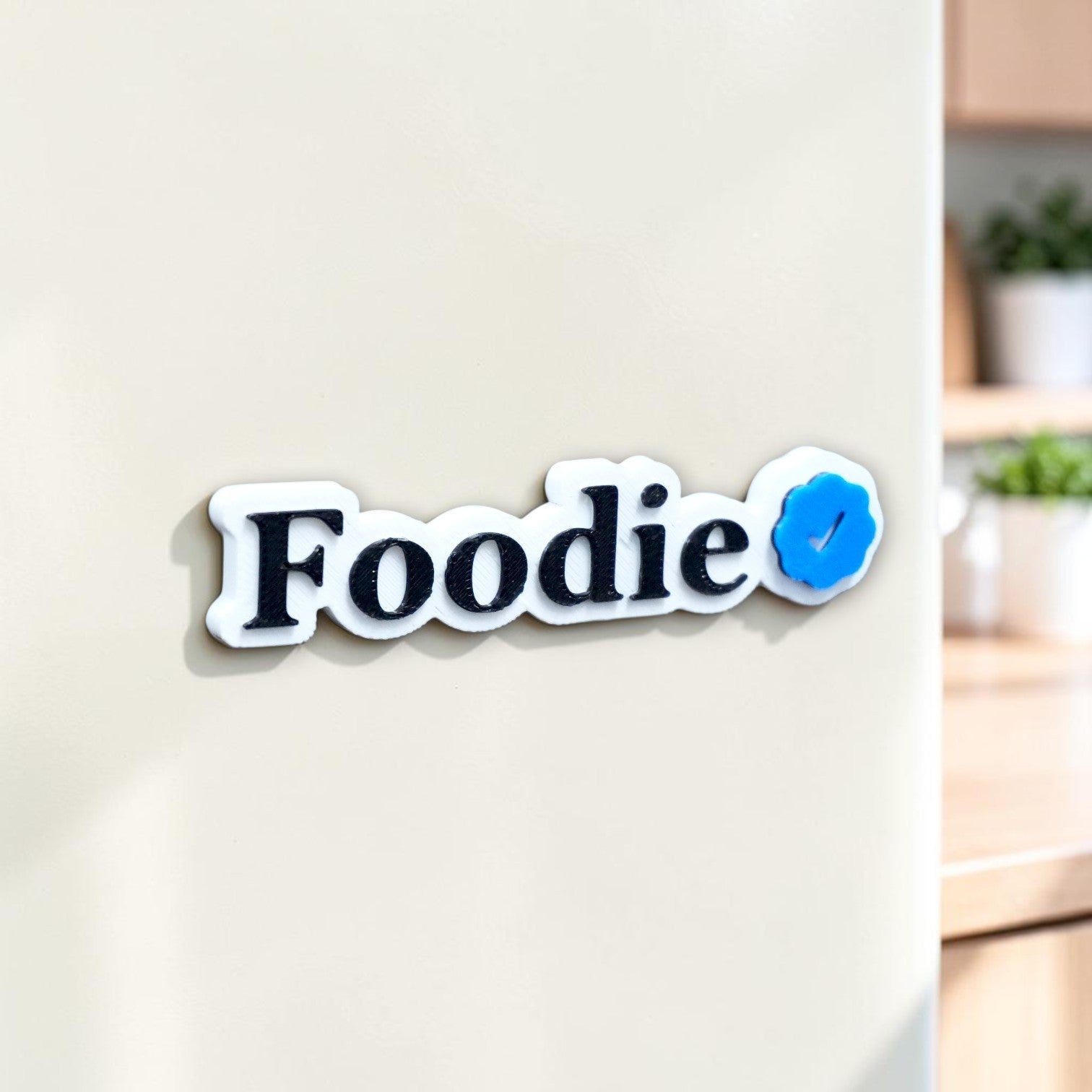 Verified Foodie Inspired 3D Printed Fridge Magnet for Food Lovers