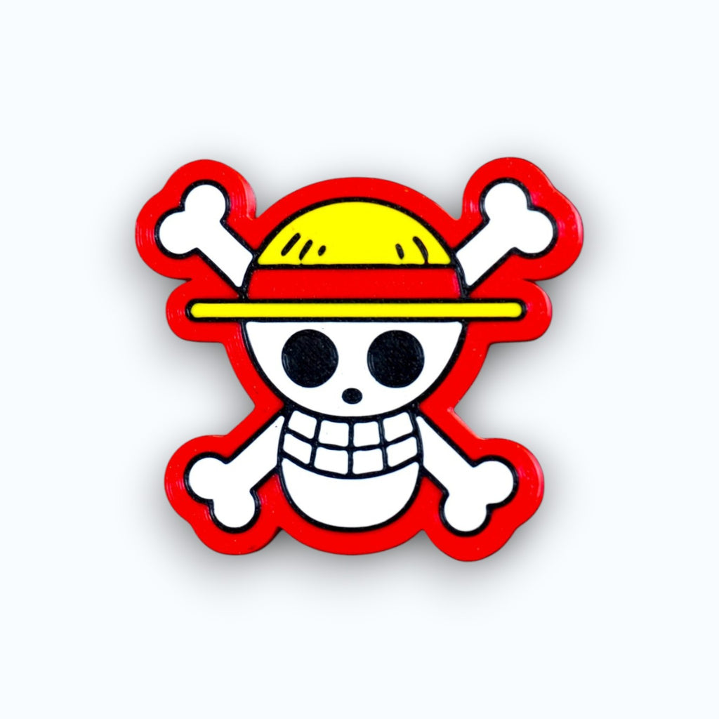 ONE PIECE THEME LUFFY RED FRIDGE MAGNET. ANIME COLLECTIBLES