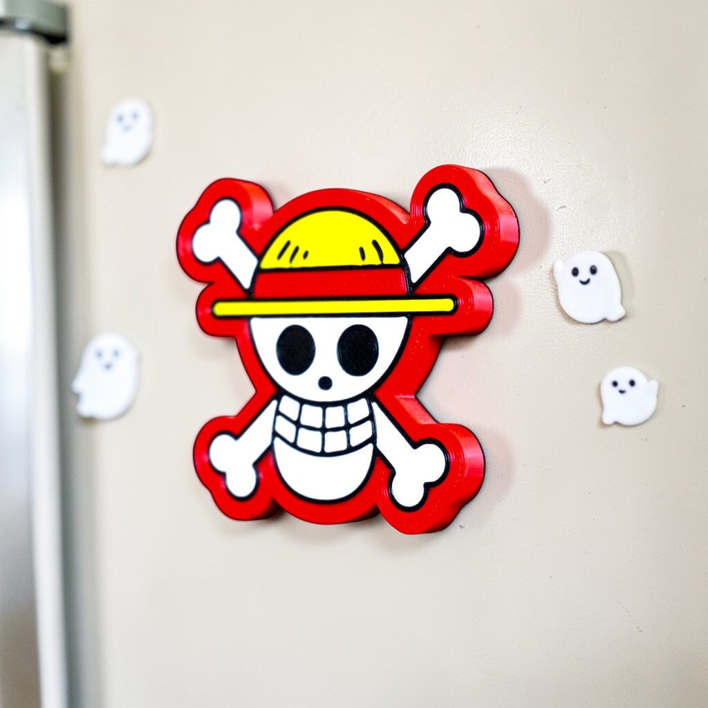ONE PIECE THEME LUFFY RED FRIDGE MAGNET. ANIME COLLECTIBLES